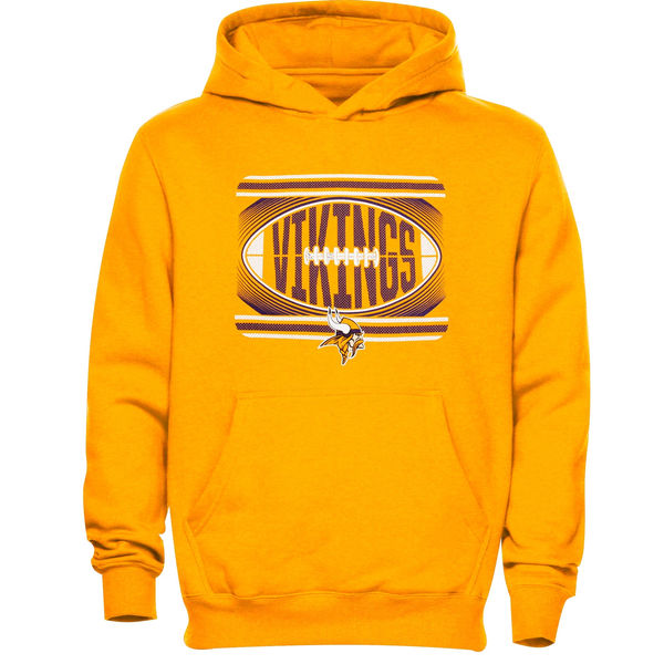 Men Minnesota Vikings Meshed Fleece Hoodie Gold